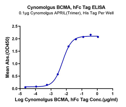 Recombinant Cynomolgus TNFRSF17/BCMA/CD269 Protein